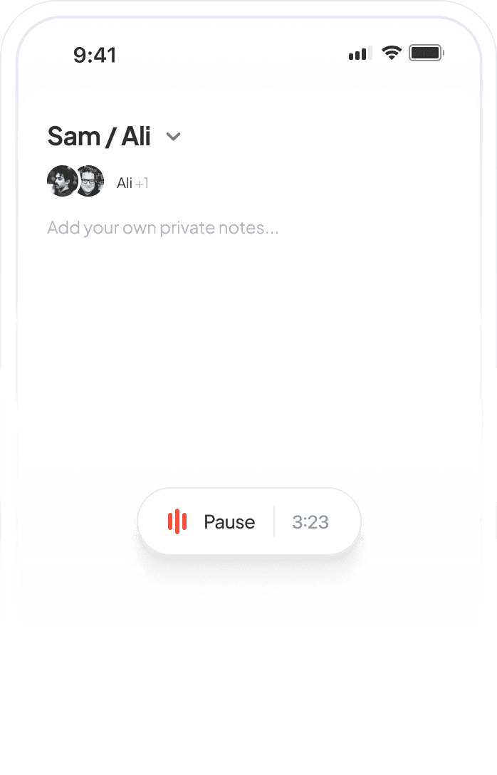 Circleback iOS app notes view